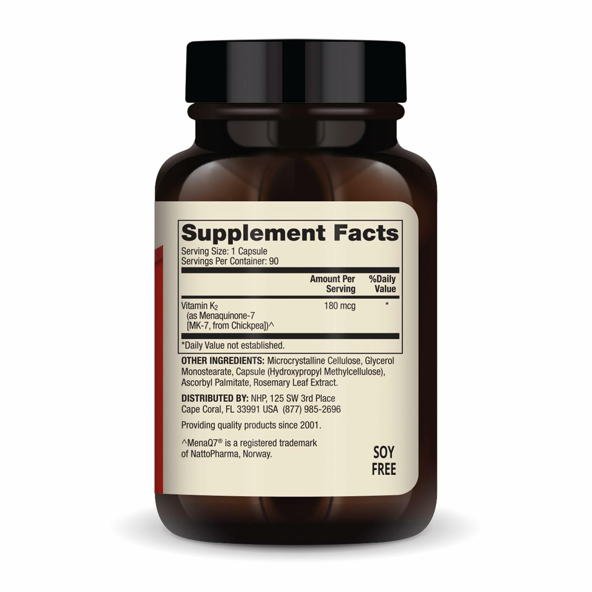 Dr. Mercola Vitamin K2-180 mcg Vitamin K2 as MK-7 - Supports Healthy Arterial Function & Heart Health - Non-GMO, Gluten-Free & Dairy-Free - 90 Capsules (90 Servings)
