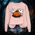 thumbnail image 6 of Godom Halloween Womens Sweatshirts Pumpkin Graphic Crewneck Long Sleeve Tops Casual Loose Pullover Shirts 2025 Clothes, 6 of 7