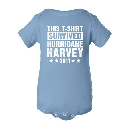

This T-Shirt Survived Hurricane Harvey Houston Texas 2017 DT Infant Baby Rib Bodysuit