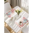 thumbnail image 5 of Red Coral Coastal Placemats Set of 6, Summer Beach Shells Starfish Ocean Placemats for Dining Table, Place Mats for Kitchen Tabletop, Waterproof Wipeable Dining Table Mats Set, 5 of 9