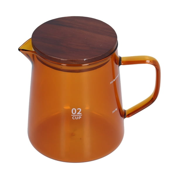500ml Glass Coffee Pot Server, Clear Tea Pot Coffee Carafe Glass Teapot