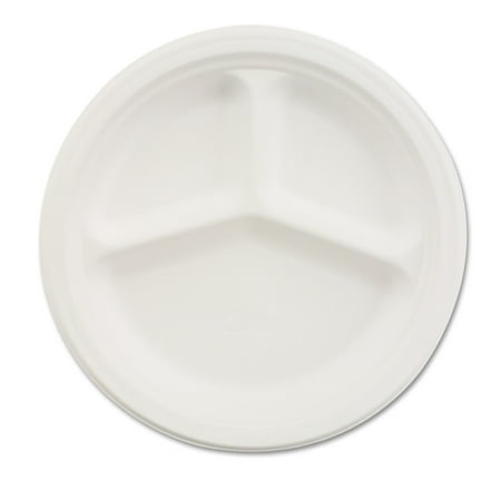 Chinet Classic 3-Compartment 10-1/4 Inch Paper Plates, 500ct