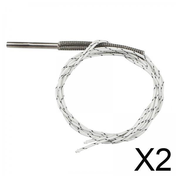 Cable de tubo calefactor,Cable de tubo calefactor 80W Accesorios para impresora,Accesorios de impresión de tubos calefactores,Bloque térmico 6x47,5 mm,Cartucho calefactor de acero inoxidable