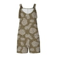 thumbnail image 4 of Nrmvnmi Summer Rompers for Women 2024 Casual Faux Denim Shorts Overalls Adjustable Strap Loose Sleeveless Jumpsuits with Pockets Khaki SMothers Day Gifts, 4 of 6