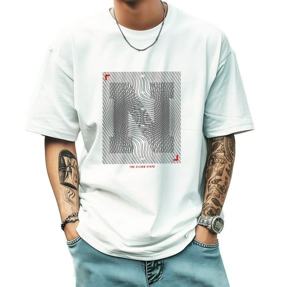 Graphic Tees for Men Summer New Print Casual Tee Fashion Trend Sports Shirt Select