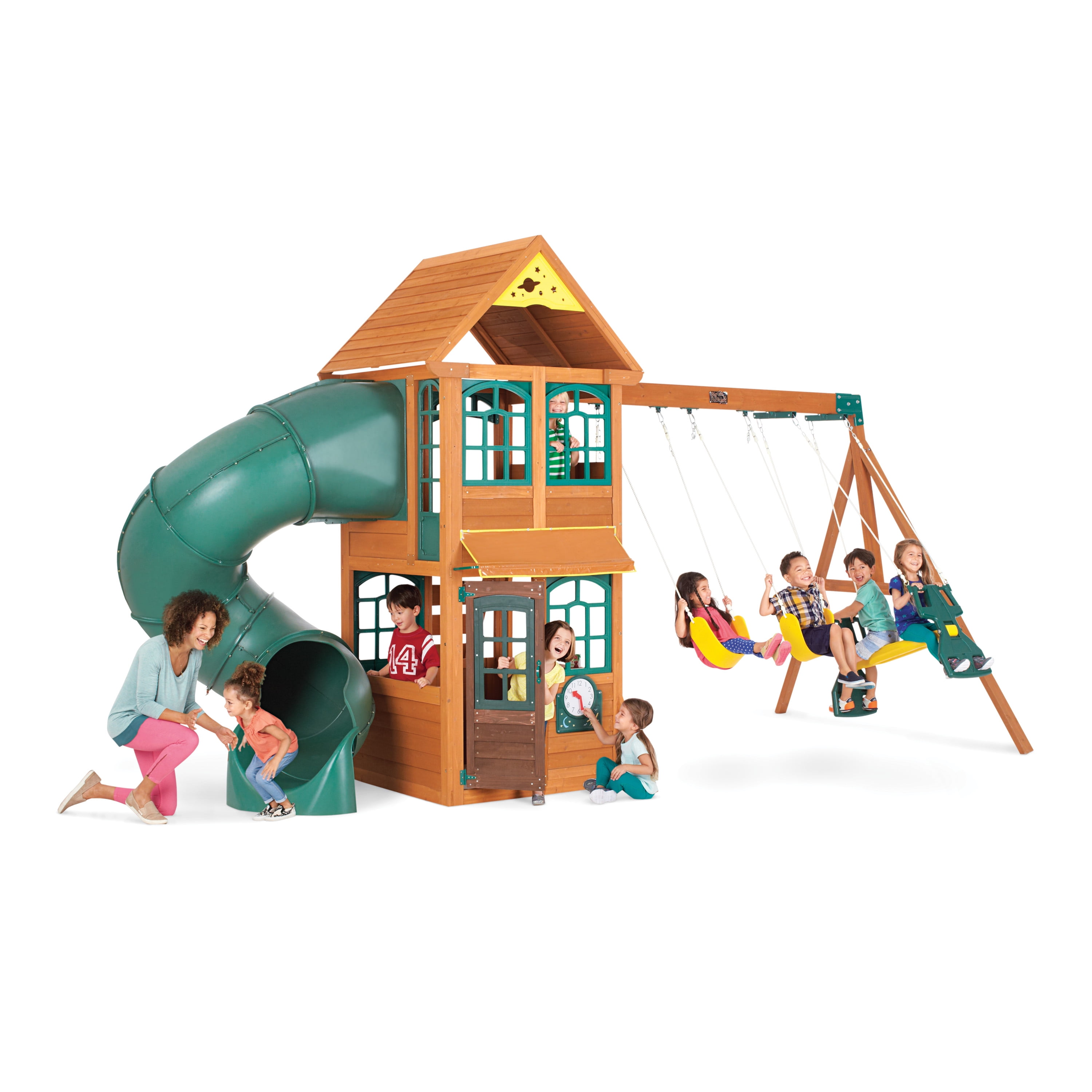 KidKraft Cloverdale Wooden Swing Set / Playset