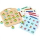 thumbnail image 1 of Juego de ajedrez de memoria, juego de emparejamiento de madera, juego educativo apilable (rosa), 1 of 5