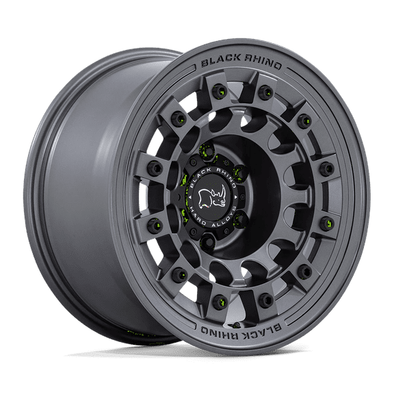 Black Rhino Cast Aluminum Wheel BR004 17x8 5x5.0 M-GNMTL 38mm, BR004AX17805038