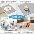 thumbnail image 6 of Coffee Maker Mat for Countertops, Coffee Bar Accessories Fit Under Coffee Machine Mat, 19"x12" Rubber Backed Coffee Pots, Table Mat under Appliance, Dish Drying Mat, Marble Gray for Kitchen Counter, 6 of 6