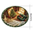 thumbnail image 3 of 3D Optical Illusion Christmas Round Rug, Non-Slip Washable Carpet with Christmas Tree Living Room Print for Living Room, Bedroom and Entryway Holiday Decor, 19.69 Inch, 3 of 8