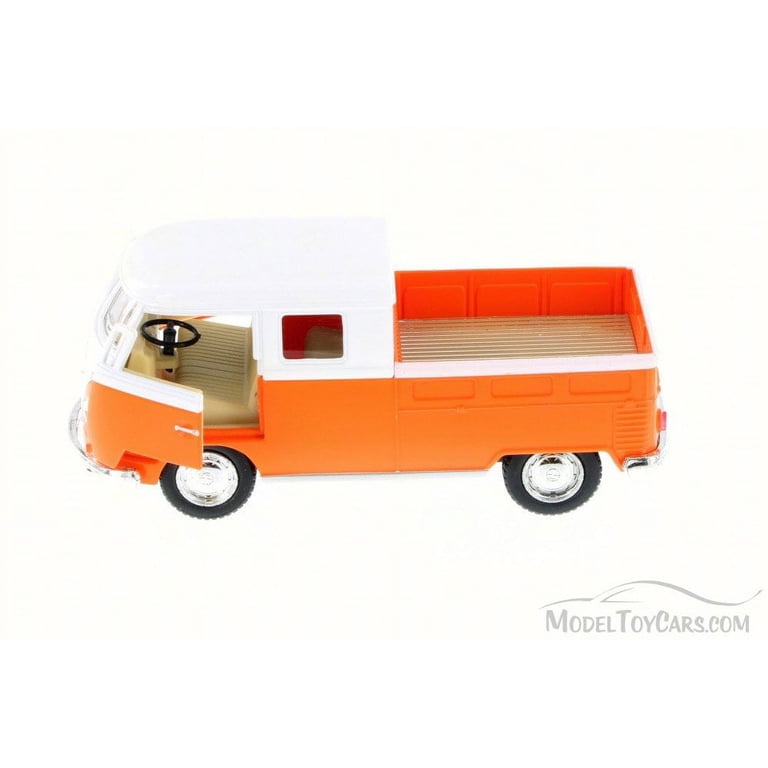 Kinsmart 1963 Volkswagen Classical Bus Double Cab Pick Up, Orange