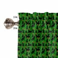 thumbnail image 5 of Christmas Cat Kitchen Curtains and Valances Set, Winter Xmas Santa Hat Green Background Rod Pocket Window Valance 18 Inch Window Curtain Panels for Living Room Bedroom Laundry, 27.5x24in, 3 Pieces, 5 of 7