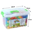 thumbnail image 2 of Juguete de bloques de construcción para niños de Bloques de Apilamiento de Ladrillos de Construcción de Plástico ABS - 180 Piezas con Caja de Almacenamiento, Fanmusic Juguete de bloques de construcción para niños, 2 of 6