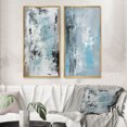 thumbnail image 1 of Designart "Tranquil Subtlety In Abstract Blue IV" Abstract Painting Framed Wall Art Set Of 2 - Modern Blue Framed Canvas Set For Living Room Decor, 1 of 6