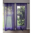 thumbnail image 3 of Floral Lace Window Curtain 58 Inch Wide Purple, 3 of 4