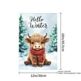 thumbnail image 4 of JOOCAR Hello Winter Cow Garden Flag with Red Scarf Snowy Scene for Winter Christmas Home Outdoor Garden Yard Door Decor 12x18 inch, 4 of 5