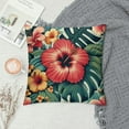 thumbnail image 2 of GOSMITH  Hibiscus Flowers Pillowcase Summer Hawaiian Tropical Plants Decorative Throw Pillow Covers Cushion Covers for Sofa Couch Bed Chair, 2 of 5