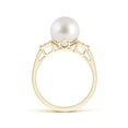 thumbnail image 2 of Angara South Sea Cultured Pearl Ring with Cluster Diamonds in 14K Yellow Gold for Women | June Birthstone Jewelry for Her, 2 of 8