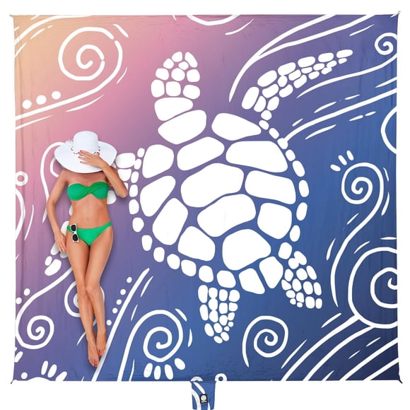 Manta de playa WEKAPO impermeable de gran tamaño 244 x 213 cm