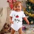 thumbnail image 2 of Youmylove Boys Girls Romper Bodysuit Short Sleeve Christmas Cartoon Letter Printed Fall Clothes Kids Jumpsuits Clothing Dailywear, 2 of 5