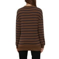 thumbnail image 3 of BLUSA DE MATERNIDAD INSPIRE CHIC para Mujeres, Camisa de Cuello Alto con Media Cremallera, Tops de Manga Larga con Abertura Lateral, Cuello de Tortuga, Embarazo 2XL Marrón, 3 of 6