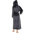 thumbnail image 3 of Rosa Junio Plush Robes for Women, Fleece Fuzzy Womens Robe Long, Soft Warm Women's Bathrobe with Hood for Bath Spa Shower House, 3 of 6