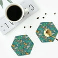 thumbnail image 5 of Balery 4 Pcs Jungle Animalsleather Coasters Set, Drink Table Cup Coasters For Living Room Kitchen Coffee Decor, 5 of 9