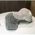 thumbnail image 6 of Bling Baseball Hats, Women Studded Rhinestone Crystals Adjustable Baseball Cap Sparkle Bling Denim Sun Hat, 6 of 6