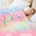 thumbnail image 4 of Teler Faux Fur Weighted Blanket for Adults, Sherpa Queen Size Heavy Blanket for Sleeping, 60" x 80", 20 lbs,Rainbow, 4 of 9