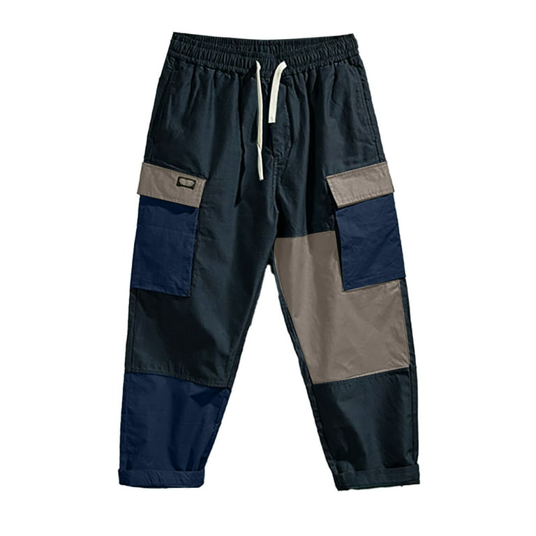 njshnmn Men's Casual Work Walking Combat Cargo Multi-Pocket Pants