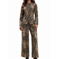 thumbnail image 2 of Conjunto de 2 Piezas de Mezclilla para Mujer, Camisa Y2k, Jeans de Pierna , Pantalones Palazzo y Conjuntos. Traje con Estampado de Leopardo XL, 2 of 9