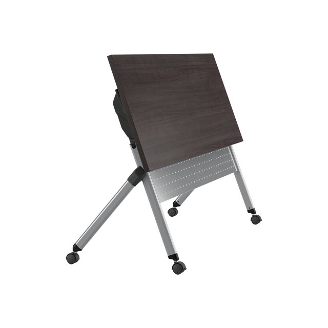 BBF - Table - mobile - Rectangulaire - Gris Orage - base Gris Métallique cool