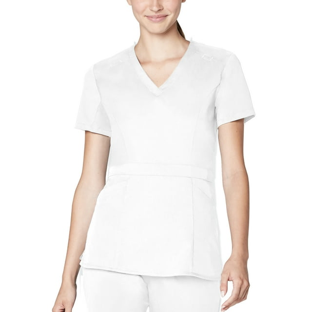 Adar Pro Scrubs For Women - Tailored Peplum Scrub Top