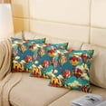 Kids Hot Air Balloon Set Of 2 Throw Pillow Covers Rainbow Balloon