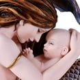 thumbnail image 2 of Selina Fench Motherhood Mother Mermaid and Baby Wall Sculpture Plaque Decorative 8.5 Inch, 2 of 2