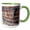 Green/White, variant on 3drose, If Walls Could Talk, 11oz Two-tone Red Mug