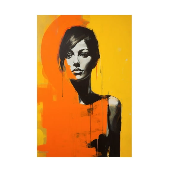 Canvas Wall Art - Ray Heere 'Colorful Model 4' Wall Art for Living Room, Bedroom, or Office Décor by Trademark Fine Art - 12 x 19 Inches