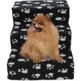 thumbnail image 3 of Escaleras para perros, escaleras para mascotas, 3 escalones, cubierta de felpa, escaleras para gatos, perros, gatos, mascotas, escalera de cama antideslizante, asistente, 3 of 5