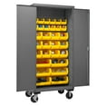 thumbnail image 5 of Durham 3501M-BLP-30-95 14 Gauge Flush Door Style Lockable Mobile Cabinet with 30 Yellow Hook on Bins , Gray - 36 in., 5 of 8