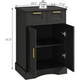thumbnail image 6 of 10 Gallon Fish Tank Stand for 5-10 Gallon Aquarium Stand | with Storage Cabinet 2 Drawers Fish Tank Stand, for Accessories Storage, 20.5"L x 11.0"W Aquarium Cabinet, Black PTBX02BK, 6 of 7