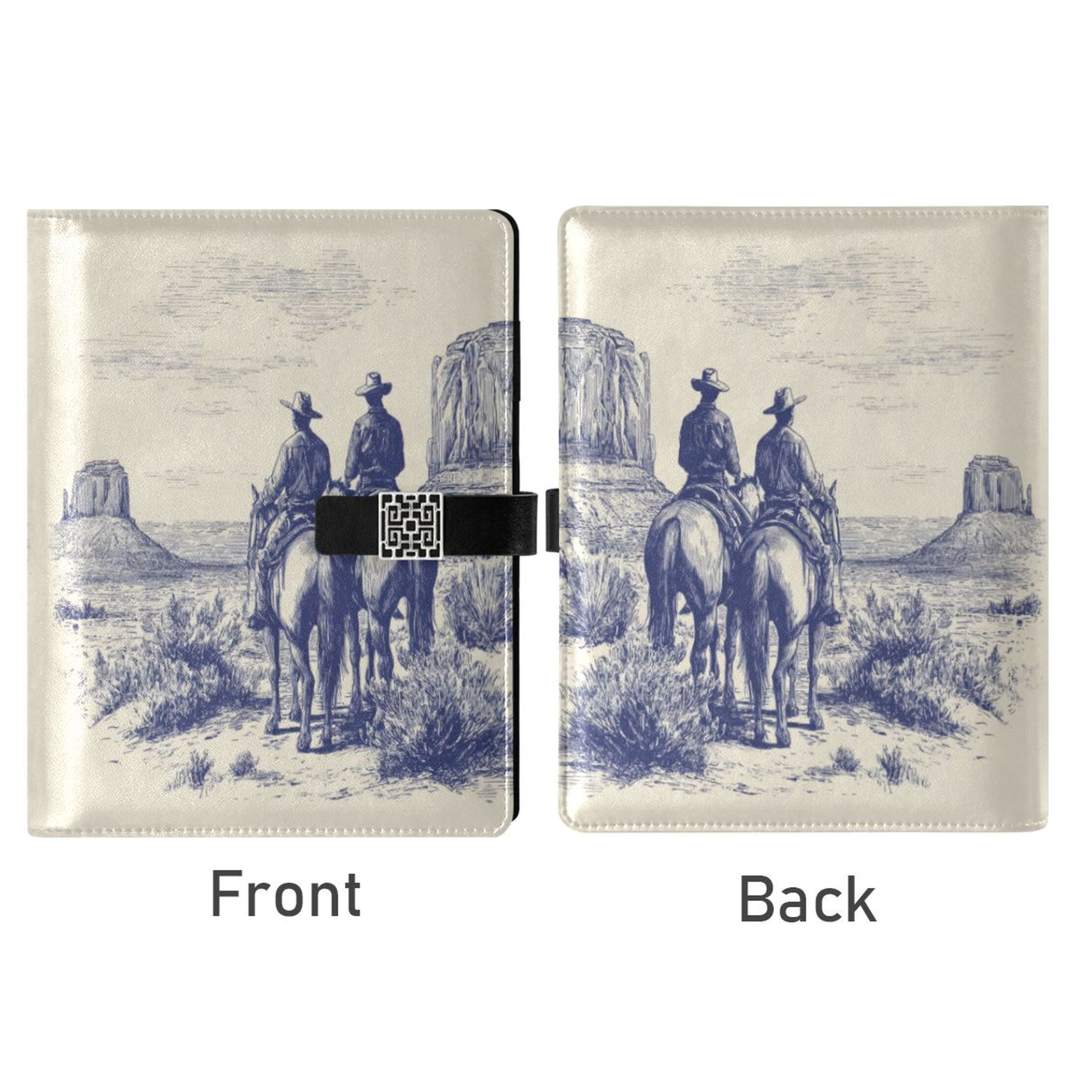 Leather Planner Leather Notebook Notebook Journal Binder Design Pen Pocket Design Convenient for Storage Two Cowboys Desert