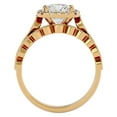 thumbnail image 3 of SuperJeweler 2 Carat Cushion Shape Moissanite Bridal Set In 14 Karat Yellow Gold For Women, 3 of 6