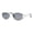 Silver (Black), variant on Women’s Designer Inspired Rhinestone Oval Sunglasses UV400 Silver, Black