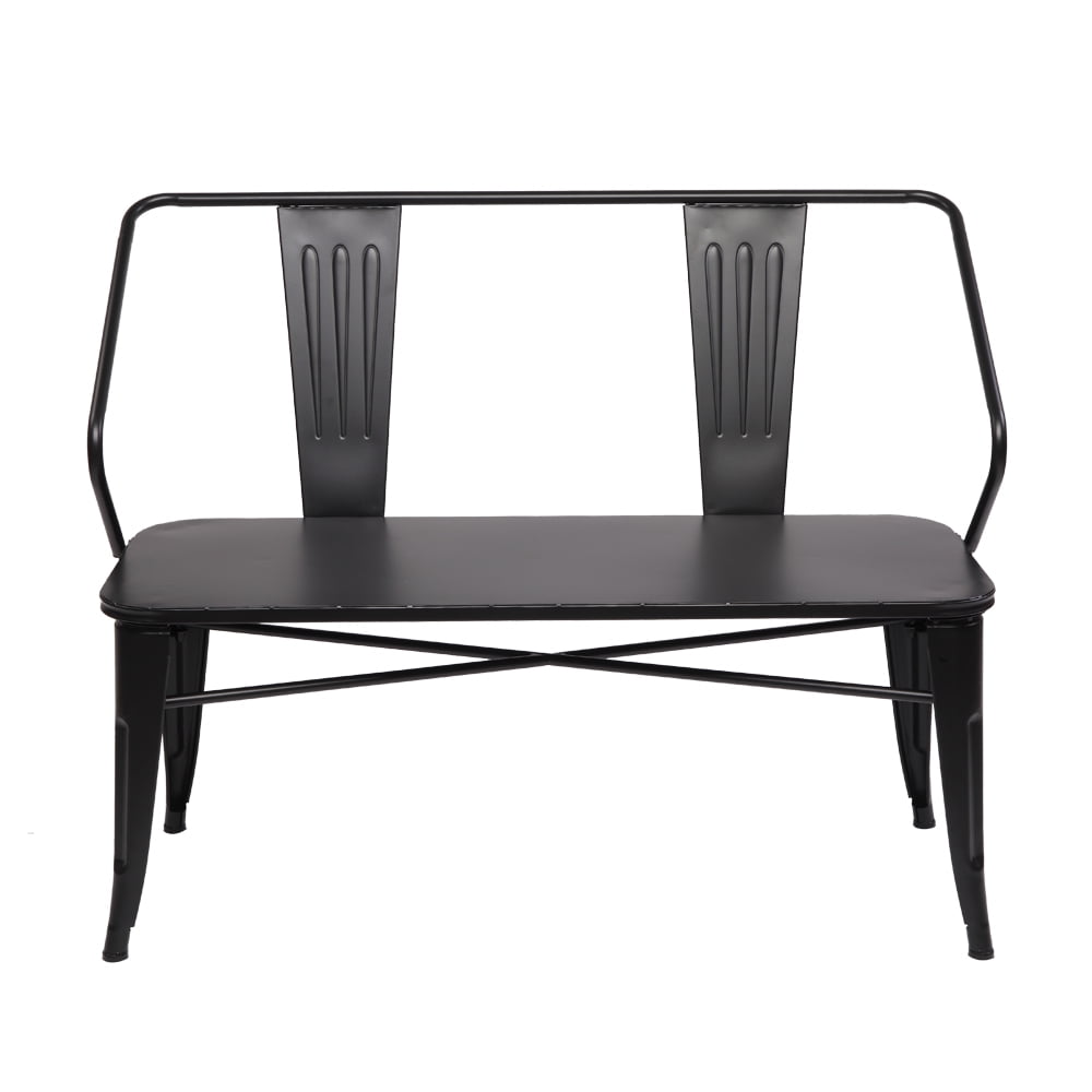 front porch bench black