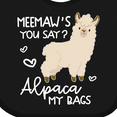 thumbnail image 4 of Inktastic Meemaw's You Say Alpaca My Bags Boys or Girls Baby Bib, 4 of 4