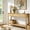 Nature, variant on Chenshuoo home 51" White Console Table with 3 Fluted Drawers, Modern Sofa Table with Open Storage Shelf for Living Room, Foyer Hallway