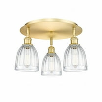 Innovations Lighting - Brookfield - 3 Light Flush Mount In Art Deco Style-9.5