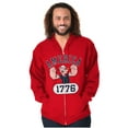 thumbnail image 3 of Popeye The Sailor Man America 1776 Zip Up Hoodie Men's Women's Brisco Brands X, 3 of 6
