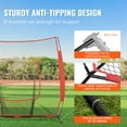 thumbnail image 2 of KFFKFF 7x7 ft Net for Baseball and Softball Practice, Mobile Training Equipment for Batting, Catching, and Pitching, Baseball Backstop Training Tools with Transport Bag and Strike Zone, 2 of 9