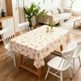 thumbnail image 4 of Vintage Floral Tablecloth PVC Waterproof Oilproof Kitchen Table Cover Lace Pattern Dining Table Protector Desk Cover Coffee Table Mat Washable, 4 of 5